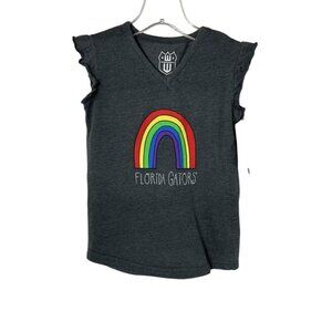 Wes And Willy Florida Gators Toddler Shirt Size 3T Rainbow Graphic Charcoal Gray